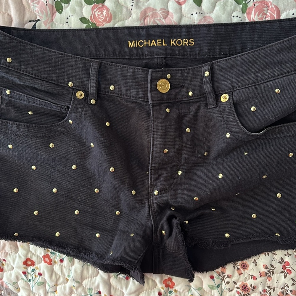Michael Kors Black Studded Women's Shorts